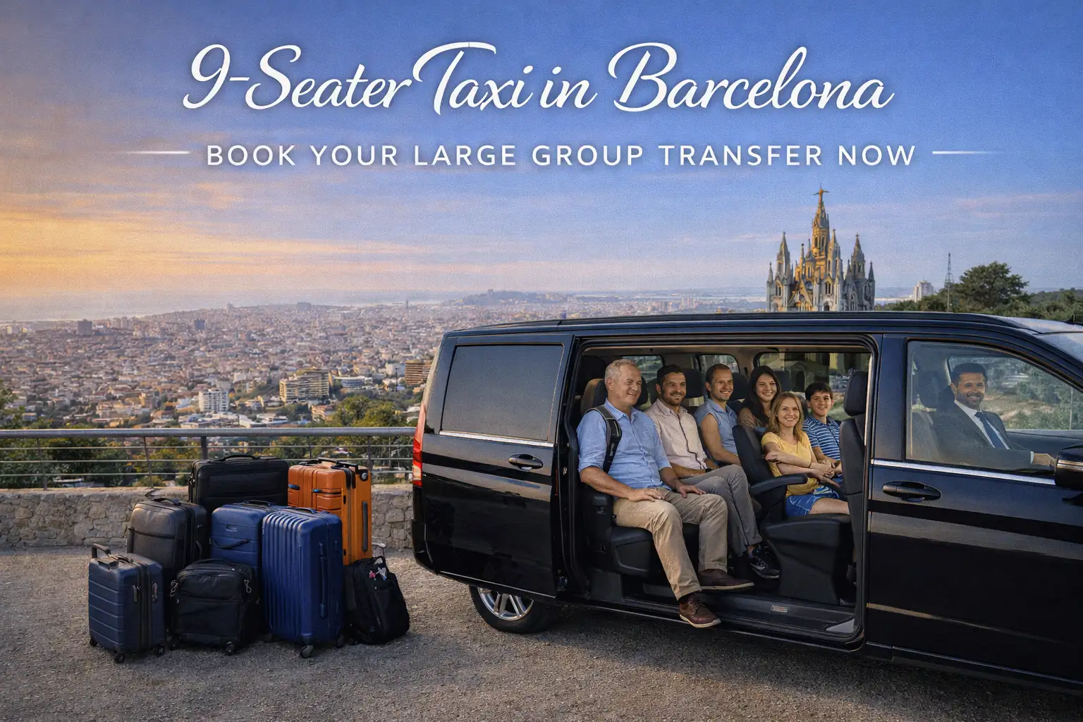 9 Seater Taxi in Barcelona - Book Your Large Group Transfer Now